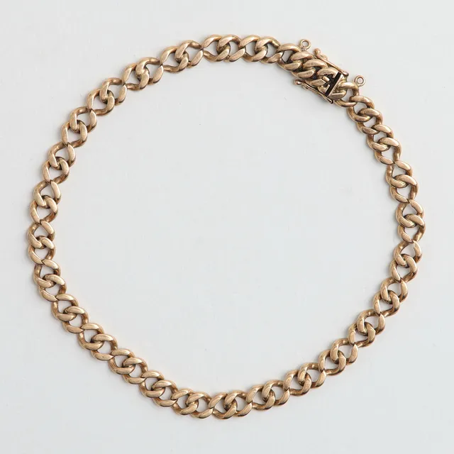 ARMLÄNK, pansarlänk, 18 k guld, 14,94 gram, 1946.