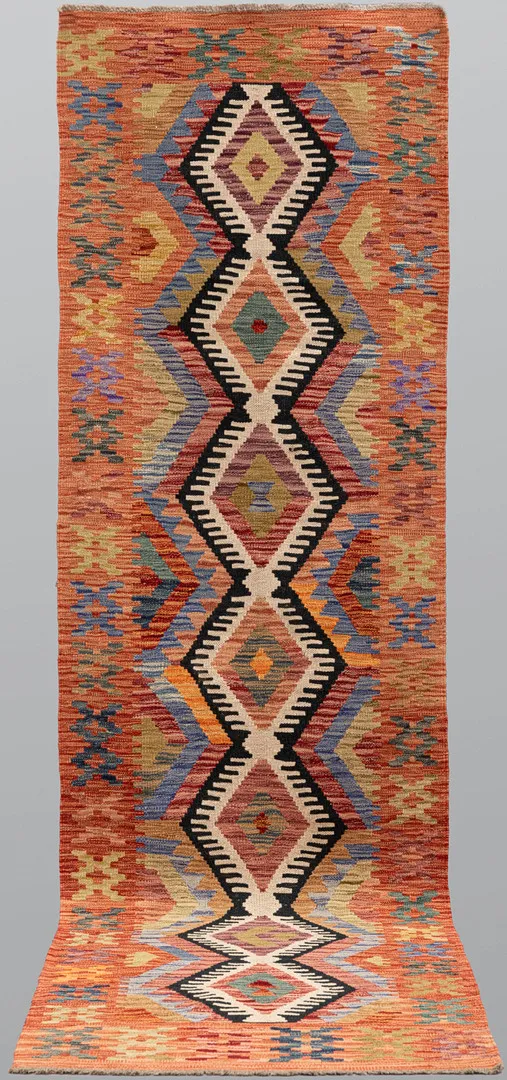 ORIENTMATTA. Kelim klassisk design, gallerimodell, 285 x 83 cm.