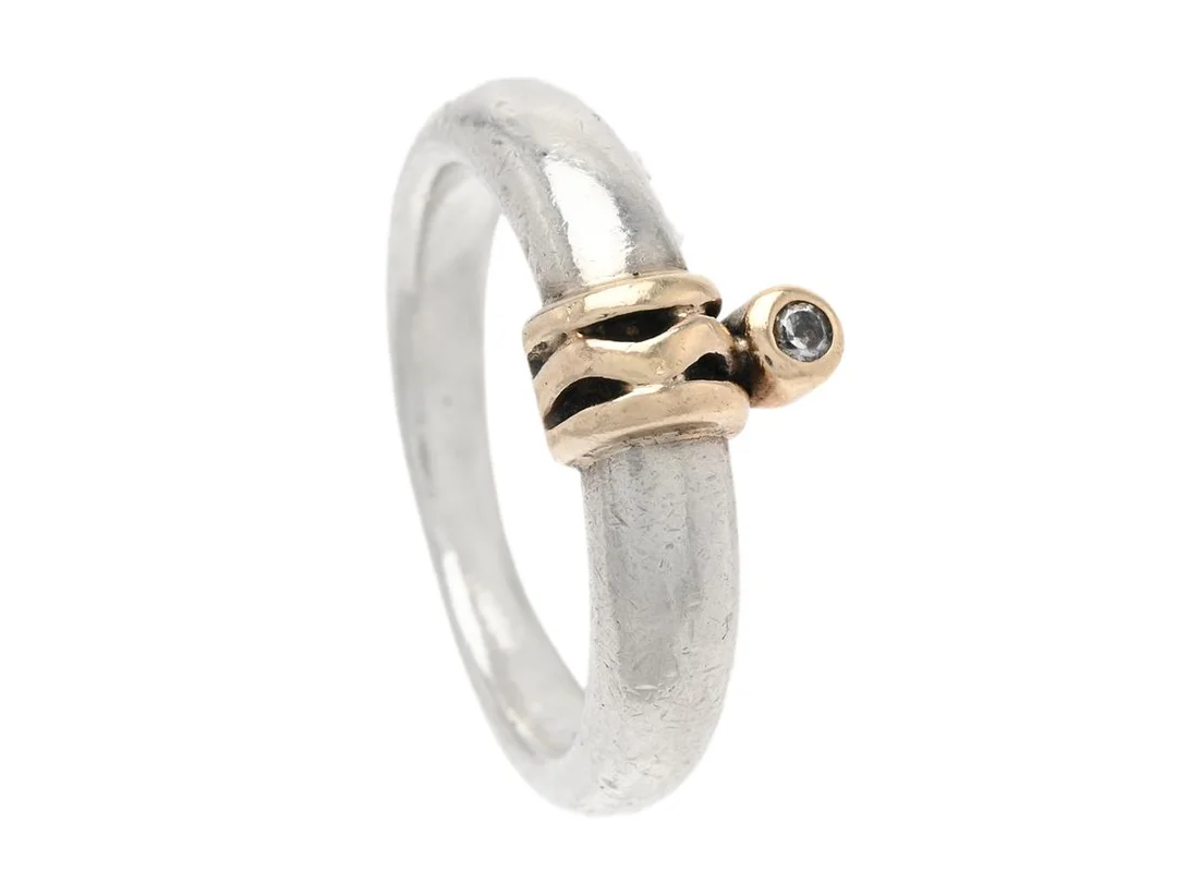 RING, sterlingsilver, cubic zirkon, bredd 3-9 mm, stl 18,00 mm, vikt 5,9 g. — Smycken/Ring — Kaplans
