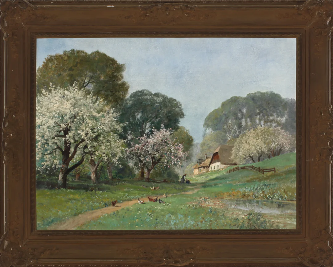 Arnegger, Alois — Landlig idyll — Kunst/Maleri — Blomqvist