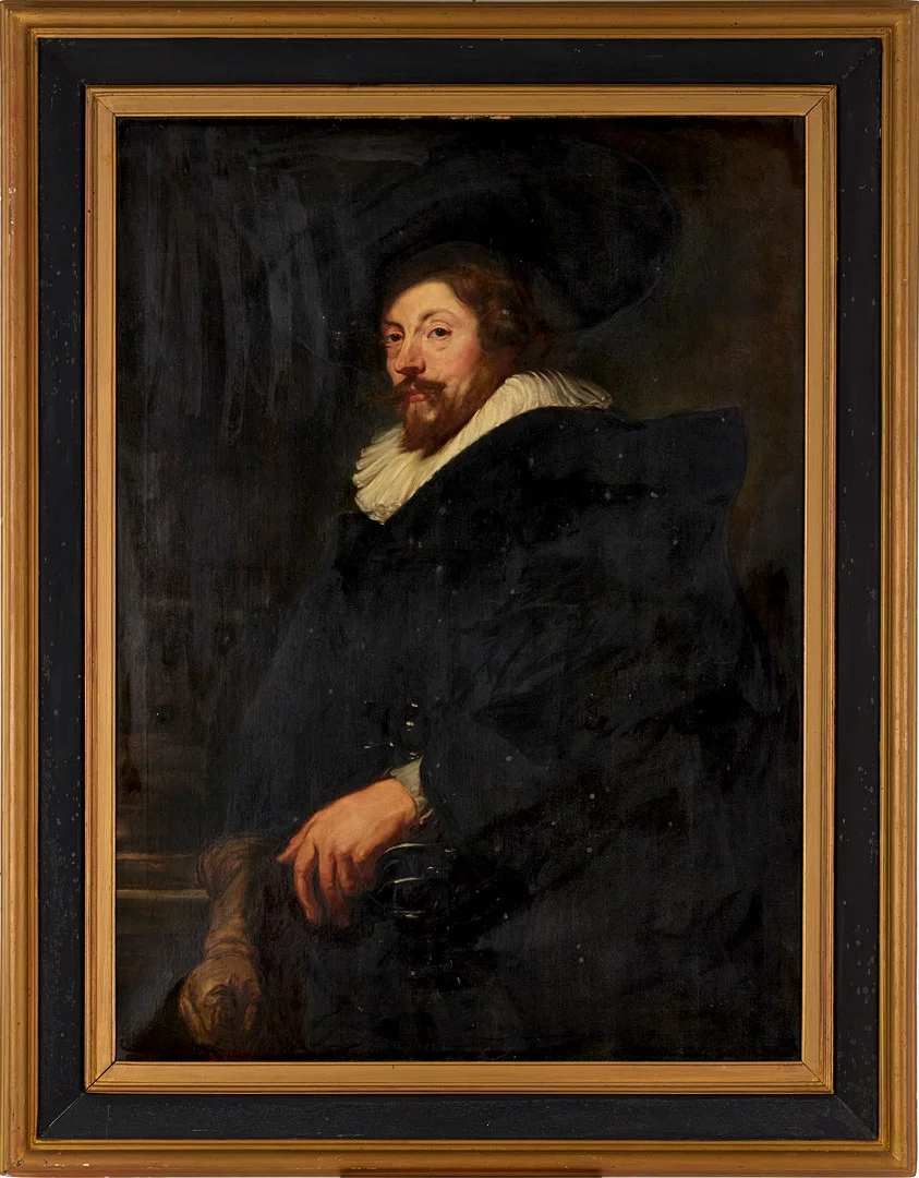 PETER PAUL RUBENS efter, omkring 1900, självporträtt, olja på duk. — Paintings — Crafoord Auktioner Stockholm
