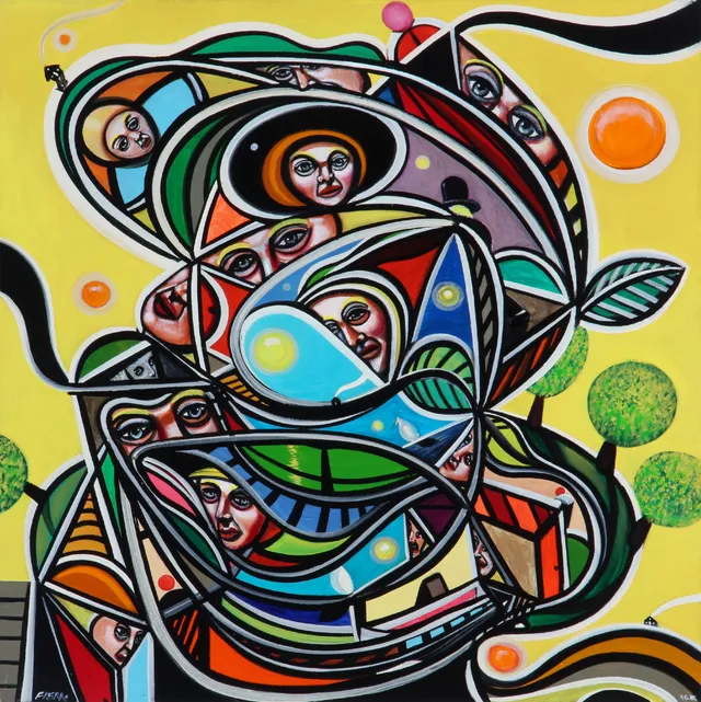 Juan Carlos Fierro. Figure composition