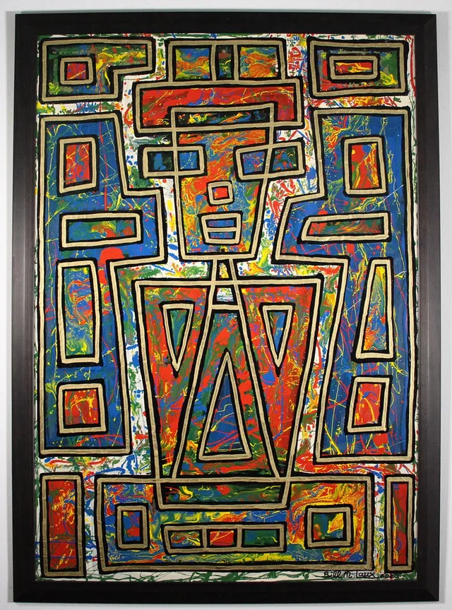 BILL MICHAEL LAUX. ATELIER. 'In Ruhe', Hochglanzlack auf Hartfaser, Unikat.