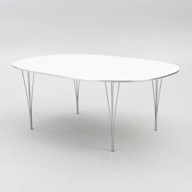 Bruno Mathsson, & Piet Hein, matbord, "Superellips", Fritz Hansen, Danmark, 1996.