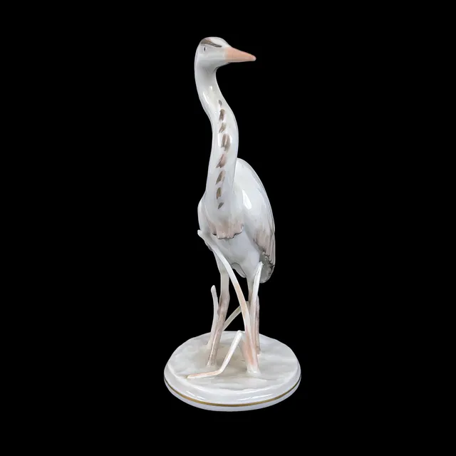 FRITZ HEIDENREICH, figurin, porslin, häger, Rosenthal, Tyskland.