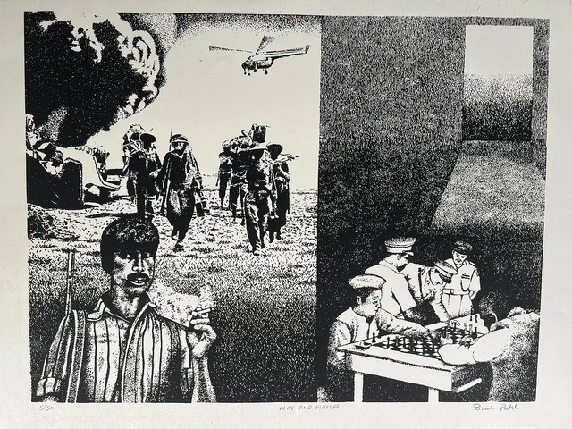 Unbekannter Künstler, Holzschnitt auf Papier, Play und Players.