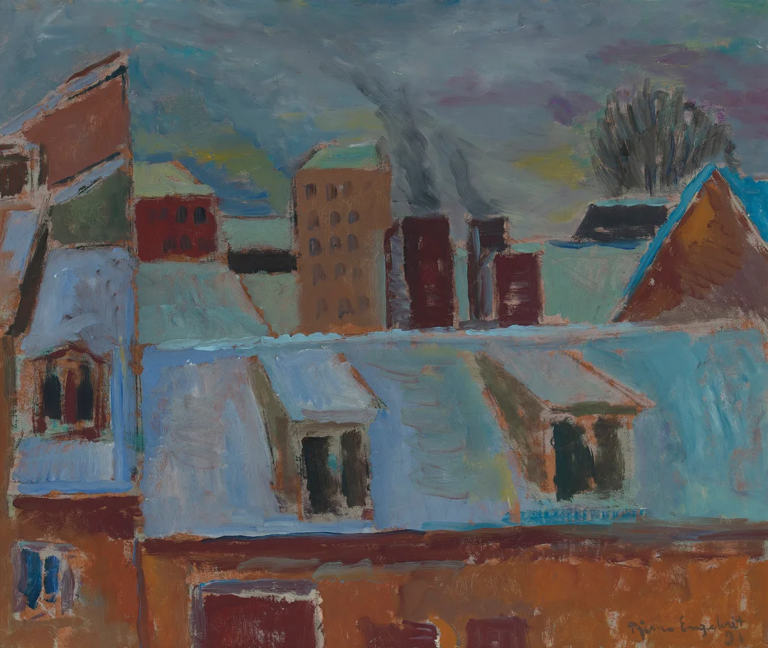 Engebret, Bjarne — Vinter i byen, 1931 — Kunst/Maleri — Blomqvist