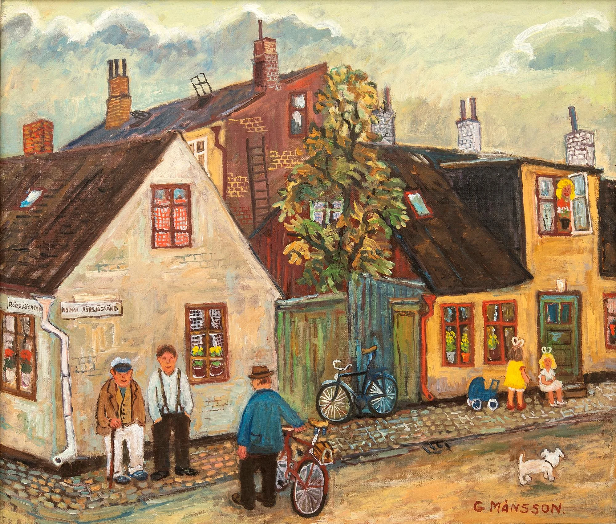 Gösta Månsson, "I Rörsjögränd 1950-talet". — Konst/Modern svensk konst — Bukowskis