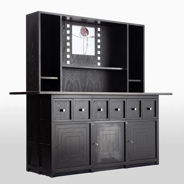 CHARLES RENNIE MACKINTOSH. NACH. Aufsatzschrank / Buffet, Italien, 1980er Jahre.
