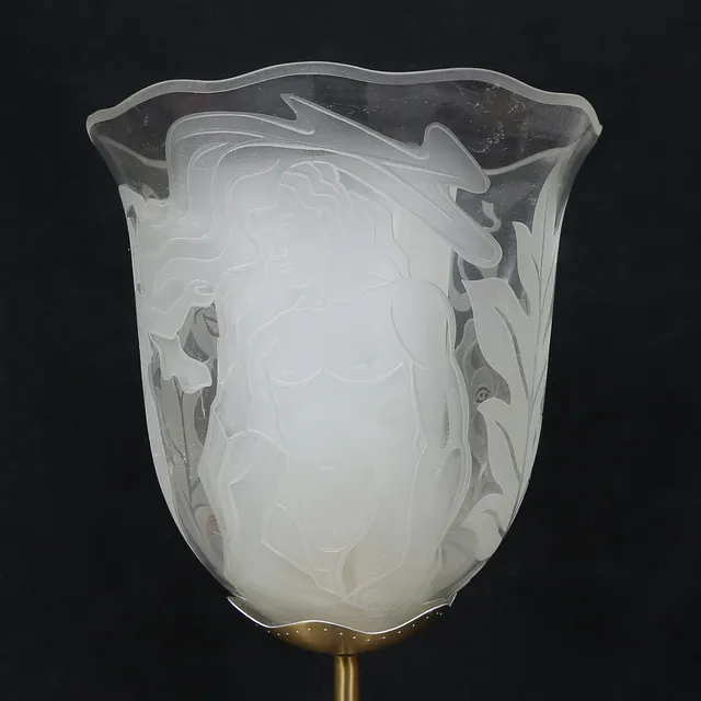 BO NOTINI. Golvlampa, mässing och glas, Glössner & Co, Stockholm, 1945.