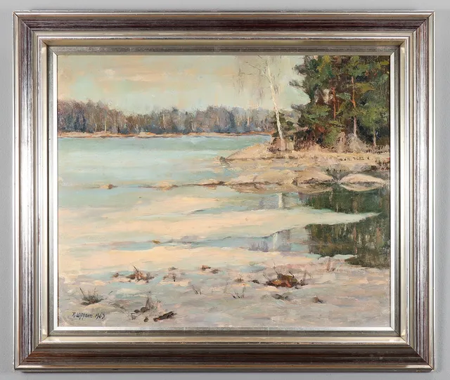 ROBERT LÖFGREN. Olja på duk, signerad och daterad 1965.