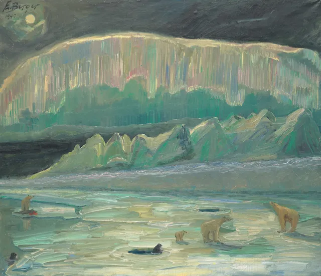 Berger, Einar — Isbjørn under nordlys, 1947