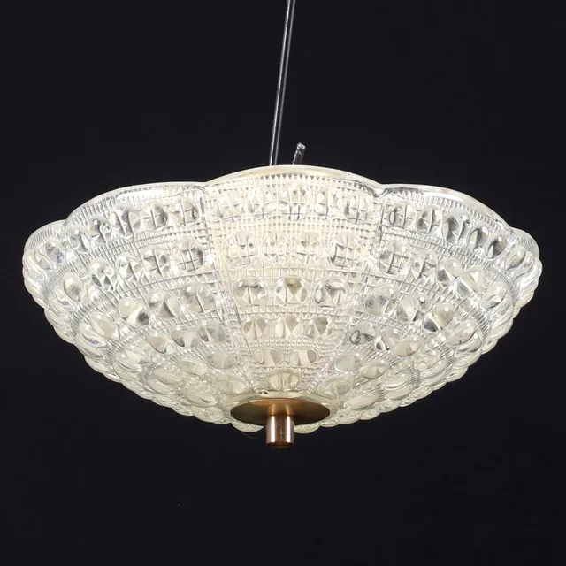 CARL FAGERLUND. Takplafond, glas,/mässing, Orrefors.