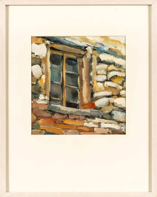 LISBETH LINDQVIST FORSBERG. Gouache, "Fönstret", Signerad a tergo, Daterad -93.