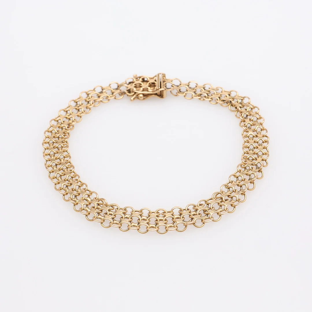 ARMBAND, X-LÄNK, 18K GULD, VIKT CA 9,6 GRAM. — Bracelets — Crafoord Auktioner Lund