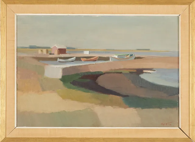 ROLF NORRMAN (1921-1964). Kustmotiv, olja på pannå, signerad.