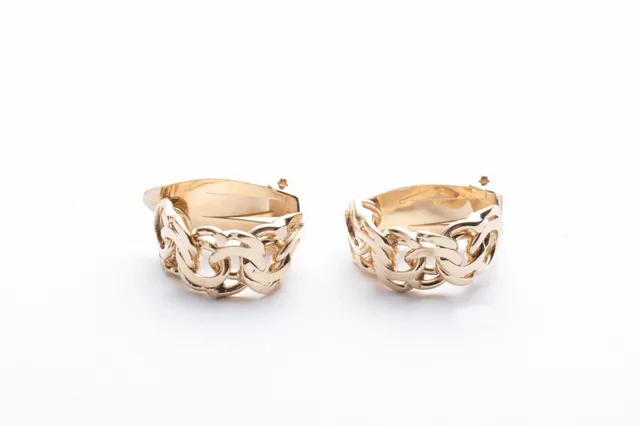 Bismark øreclips af 14 kt guld (2)
