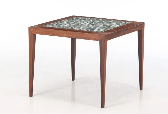 Severin Hansen for Haslev Møbelsnedkeri. Square rosewood coffee table, 1960s