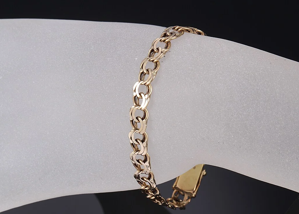 O.Helm, Tureby. Bismarckarmlænke af 14 kt. guld — Jewellery/Bracelets — Lauritz