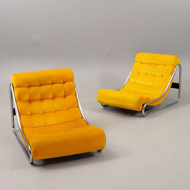 GILLIS LUNDGREN. Fåtöljer, ett par, "Impala", IKEA 1970-tal.