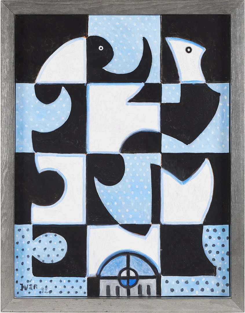 IVAN GRÜNEWALD (1911-1996). Komposition, olja på duk. — Paintings — Stockholms Auktionsverk Magasin 5