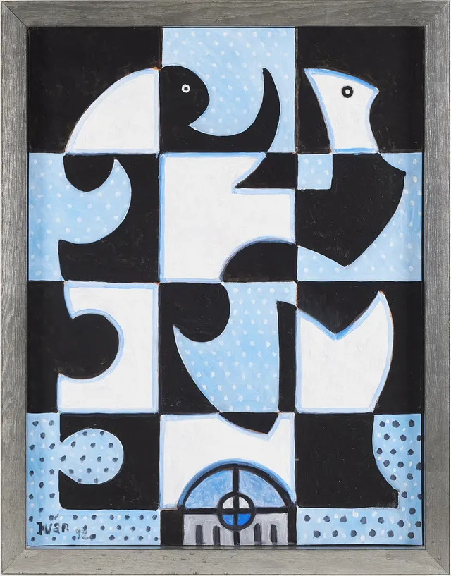 IVAN GRÜNEWALD (1911-1996). Komposition, olja på duk.