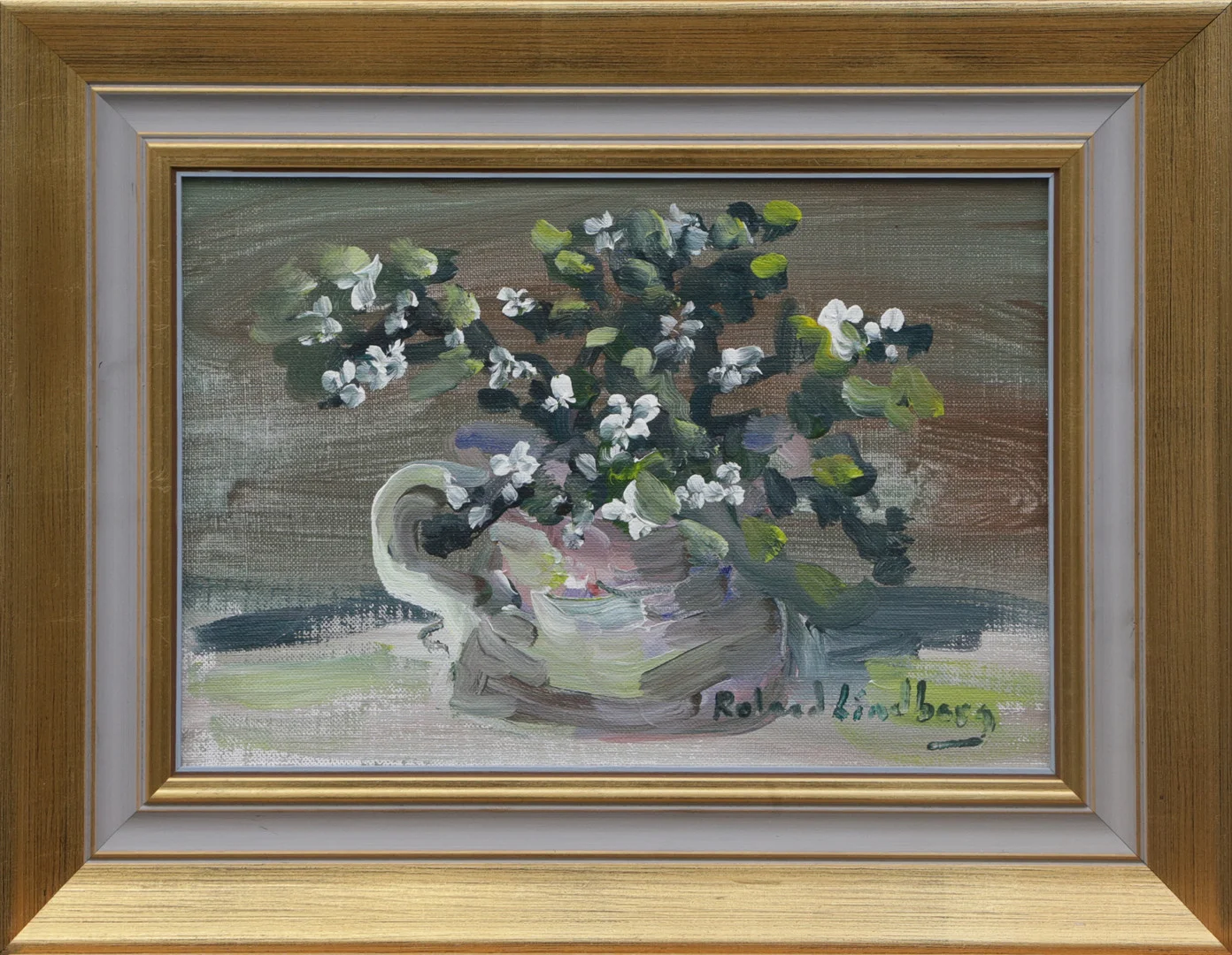 ROLAND LINDBERG. OLJA, på duk, signerad. — Paintings — Kalmar Auktionsverk