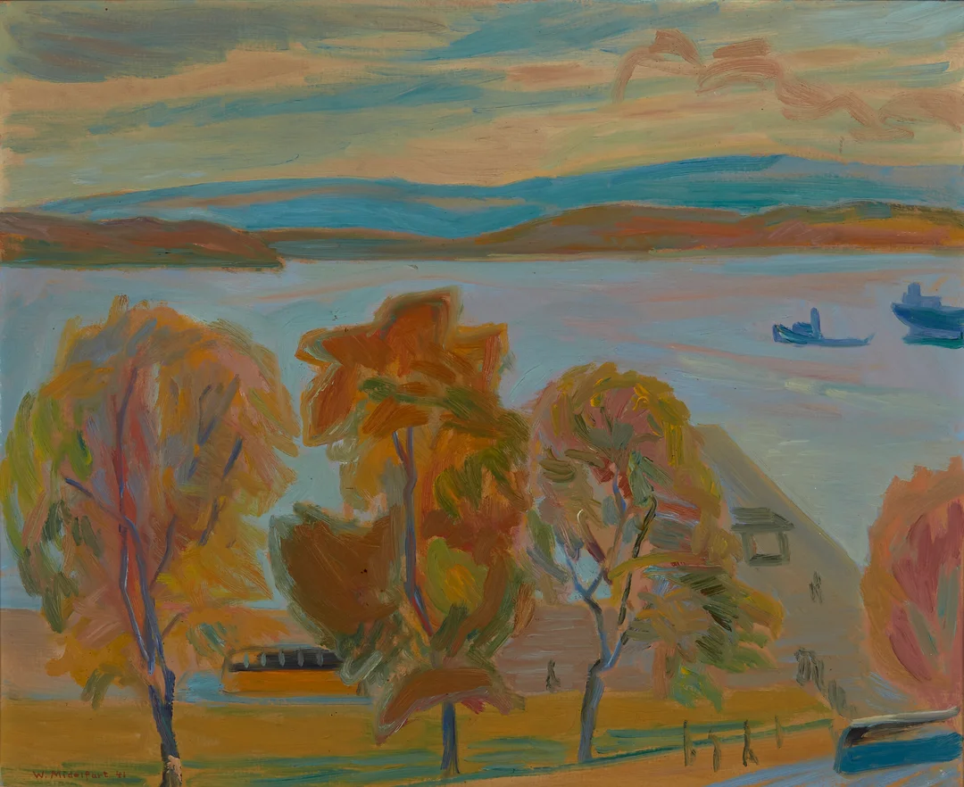 Midelfart, Willi — Kystlandskap, 1941 — Kunst/Maleri — Blomqvist