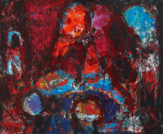 Untitled. Signed MB. Oil on canvas. 54×65 cm.