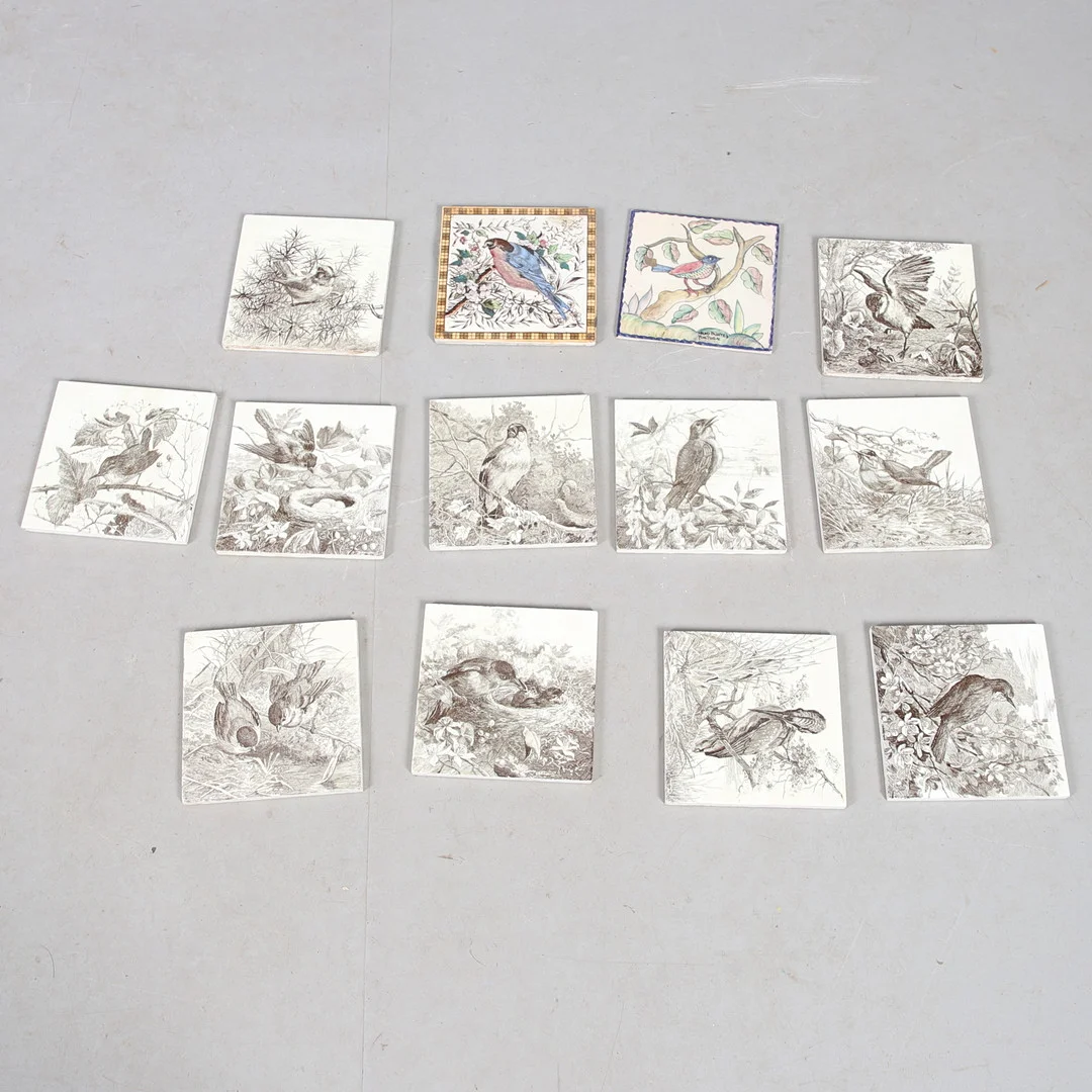 A COLLECTION OF MINTON BIRD TILES. — European — Lawrences Auctioneers
