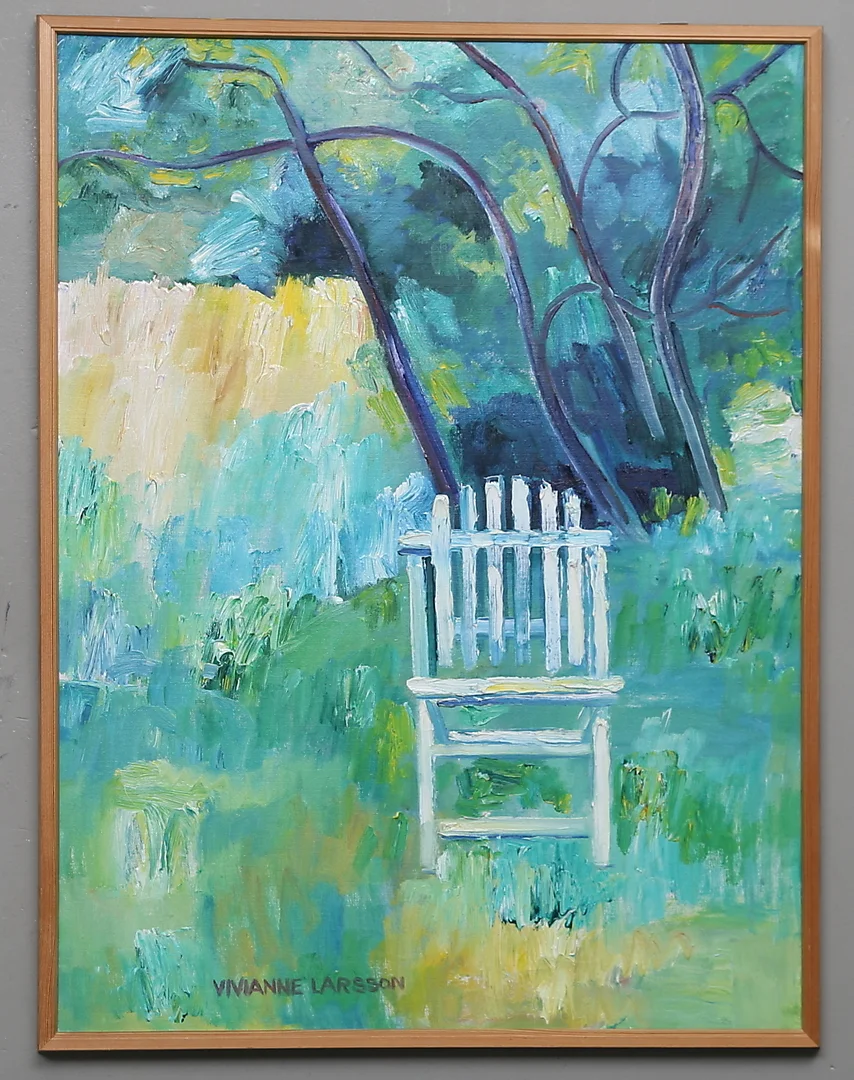 VIVIANNE LARSSON. Olja på duk, signerad. — Paintings — Gomér & Andersson Linköping