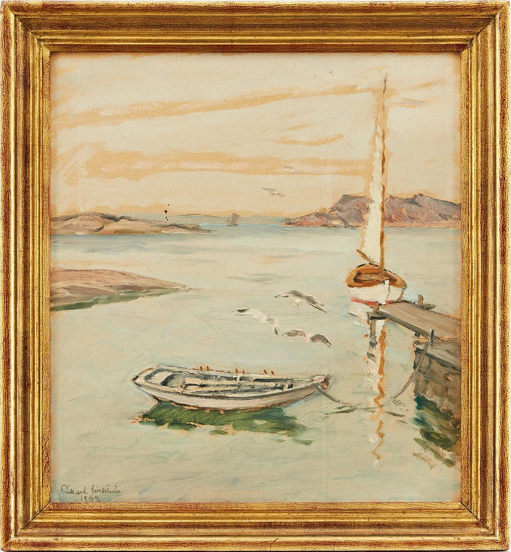 RIKARD LINDSTRÖM. "Mot Rödberget Fiskebäckskil". — Paintings — Stockholms Auktionsverk Magasin 5