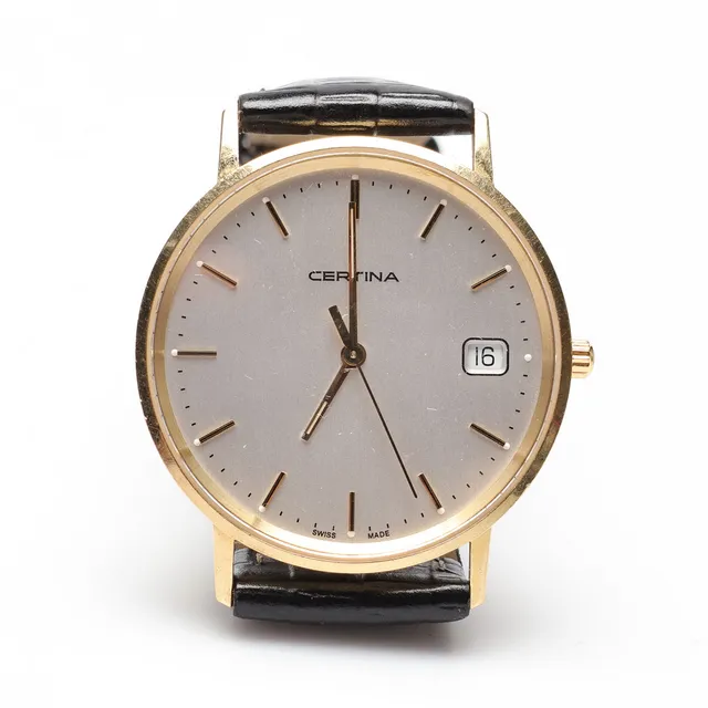 CERTINA, Armbandsur, 18k, Guld, EOL 158.9289.68, Quartz, med läderarmband samt box.