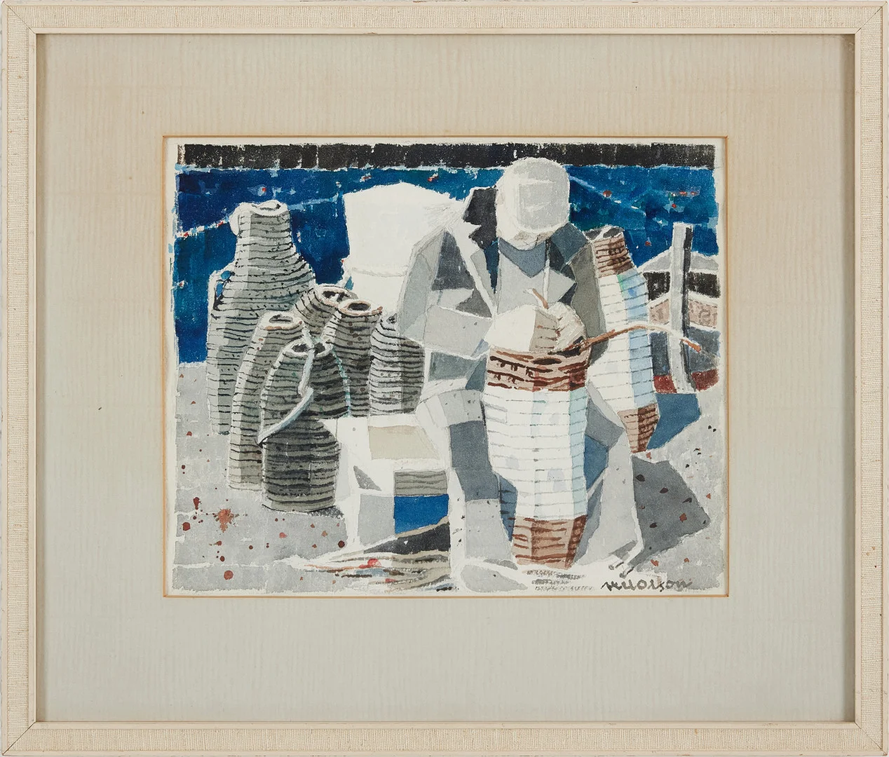 AXEL OLSON. "Fiskaren vid medelhavet". — Paintings — Stockholms Auktionsverk Magasin 5