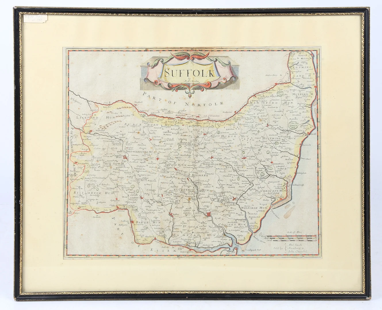 ROBERT MORDEN (BRITISH,1650-1703) 'SUFFOLK'. — Maps — Bishop & Miller