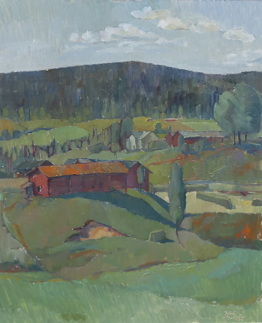 WALDEMAR NYSTRÖM. Olja på pannå, signerad och daterad -46. — Paintings — Gomér & Andersson Linköping