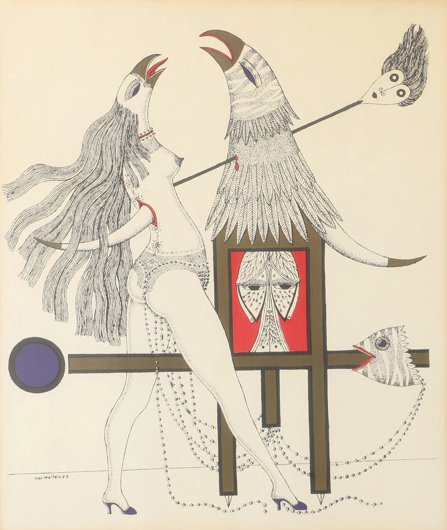 MAX WALTER SVANBERG. EFTER. Figurkomposition, tryck, signerad i trycket. — Engravings & Prints — Helsingborgs Auktionskammare