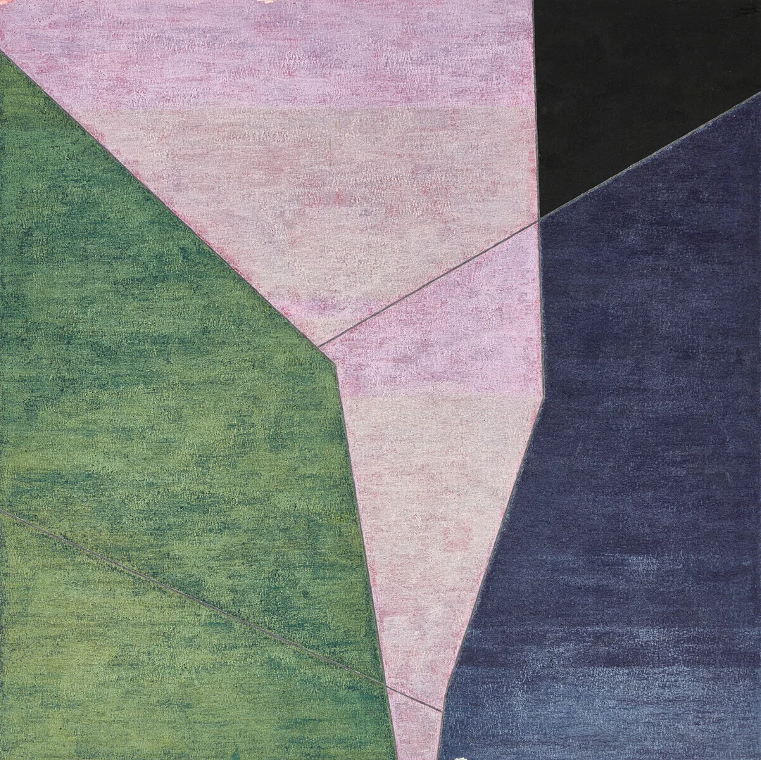 ILKKA PÄRNI (FÖDD 1959). Geometrisk komposition, signerad och daterad a tergo -93, original målning på pannå. — Paintings — Crafoord Auktioner Stockholm