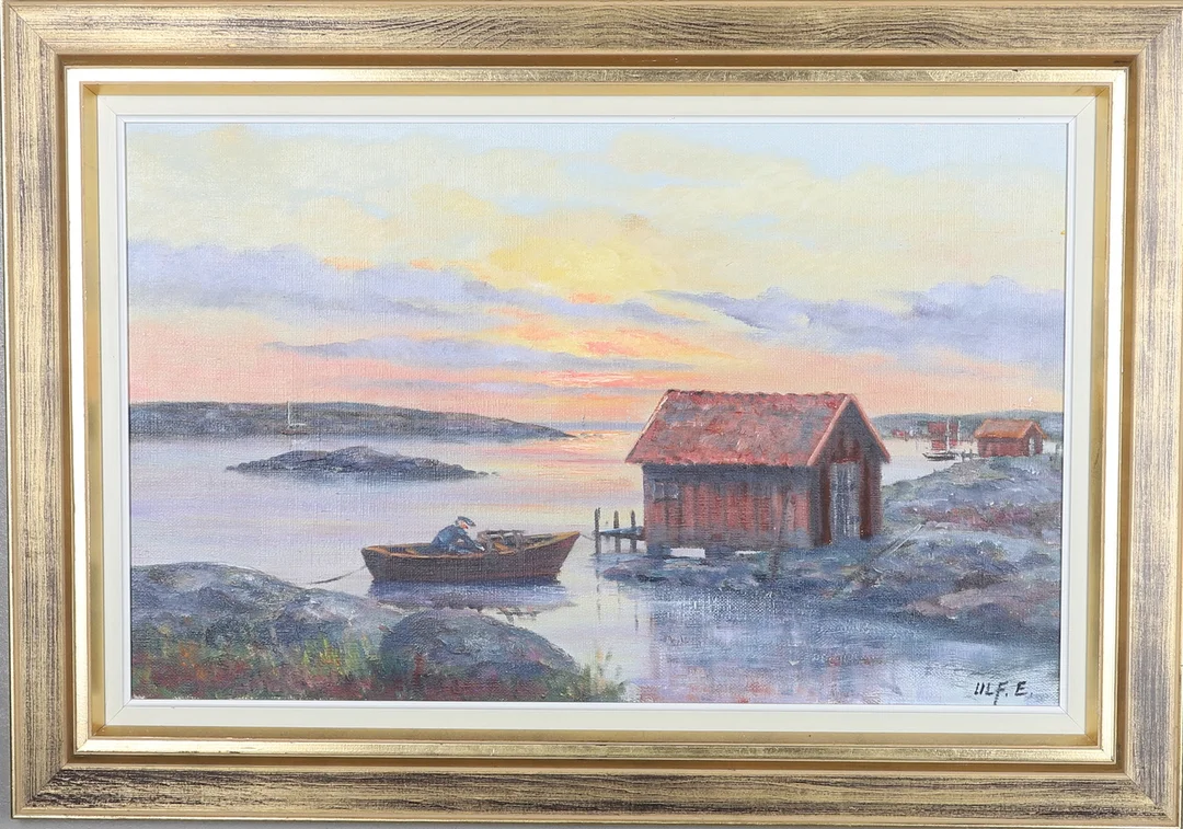 ULF ERIKSSON. "Bohuslän", olja på duk, signerad och daterad -76 cm. — Paintings — Gomér & Andersson Norrköping