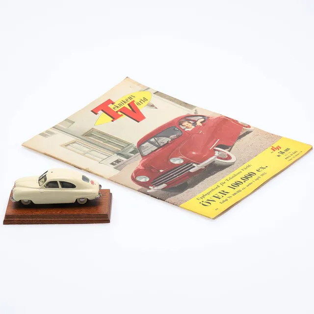 MODELLBIL, Saab 92, Skala 1/43, Somerville, England, 1950.