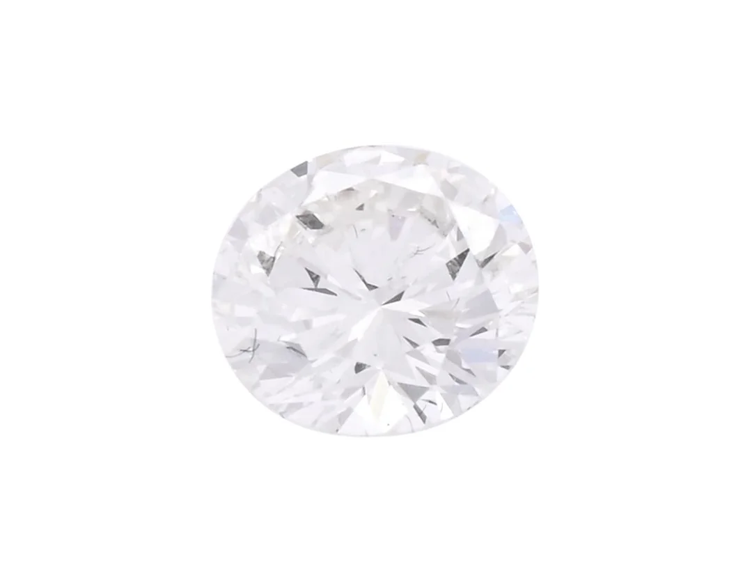 DIAMANT, briljantslipad 0,61 ct ca Cr(J)/VVS2, nagg på kuletten, natural på rondisten. — Ädelstenar/Diamanter — Kaplans