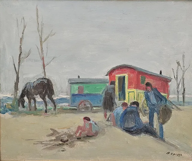 ALFREDO OPISSO. Parada en romería.