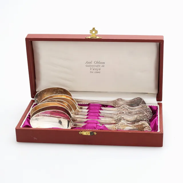 SKEDAR, 7 st, silver, MEMA, totalvikt 351 gram.