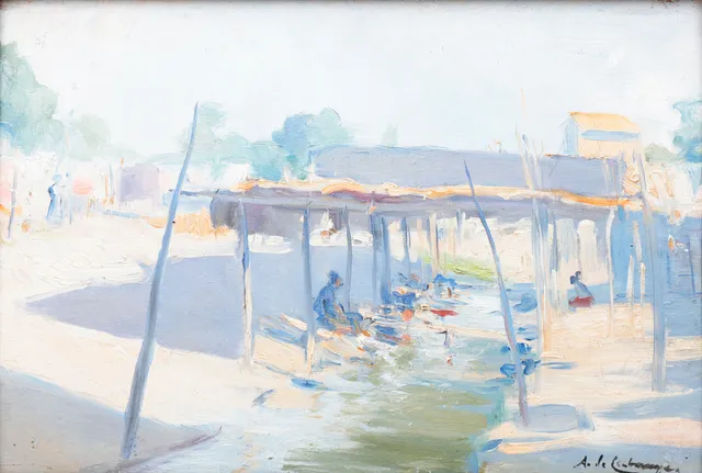 ALEXANDRE DE CABANYES. "Río Manzanares, Madrid".