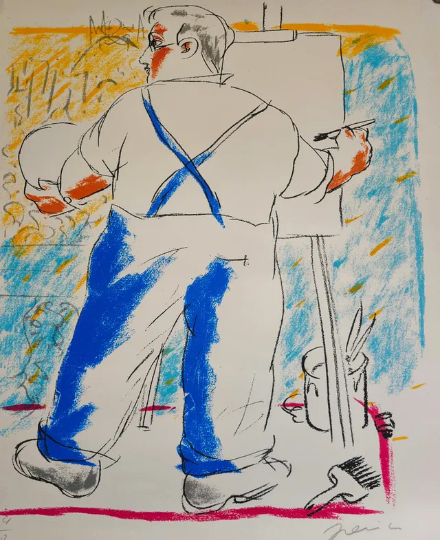 PERICO PASTOR. SERIGRAFIA. FIRMADA Y JUSTIFICADA A MANO. 124/140.