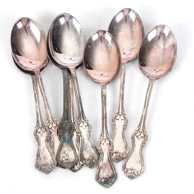 SKEDAR, 8 st, silver, "Olga", GAB, 1975, 262 gram.