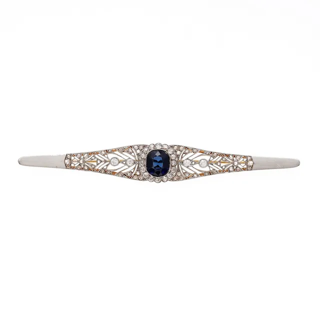 Art Deco diamonds brooch, circa 1920.