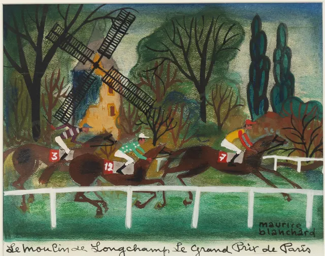 Maurice Blanchard, "Le moulin de Longchamps de Grand Prix de Paris".