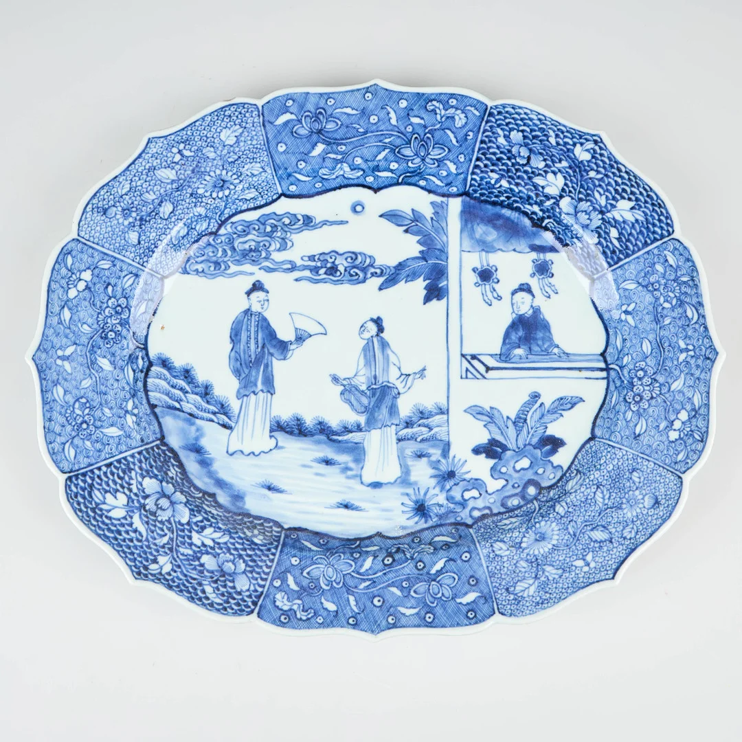 FAT, blå & vitt, Qian long, sent 1700-tal. — Oriental — Stockholms Auktionsverk Helsinki