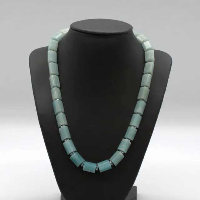 ECI INC. ECI DESIGN JEWLERY, NEPHRIT KETTE, VINTAGE, KARABINERVERSCHLUSS SILBER 925.
